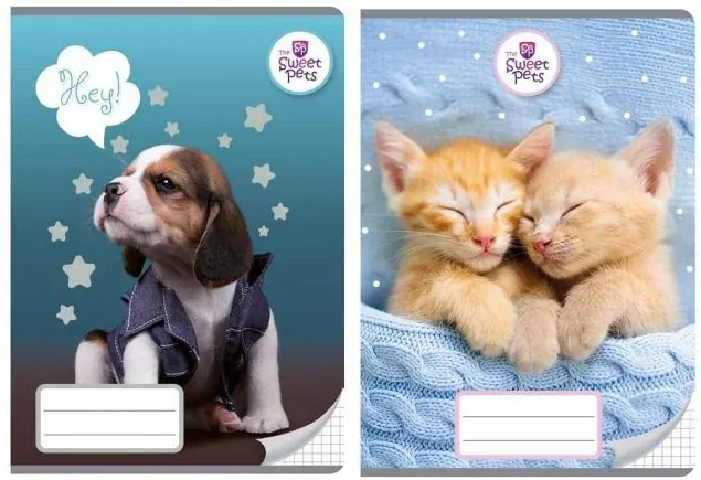 ŠKOLNÍ SEŠIT A5 SWEET PETS PEJSEK 32 listů, čtverečkovaný