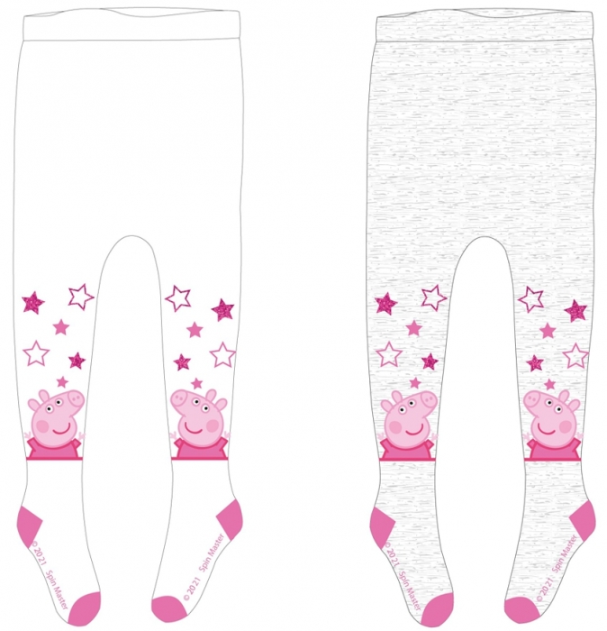 DÍVČÍ PUNČOCHÁČE PRASÁTKO PEPPA PIG bílé 98/104