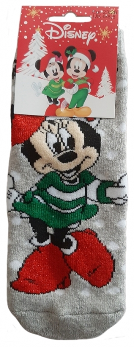 DÍVČÍ PONOŽKY S PROTISKUZEM MINNIE MOUSE šedé 27/30