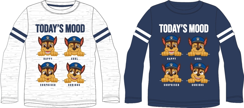 CHLAPECKÉ TRIČKO PAW PATROL DLOUHÝ RUKÁV šedé 98