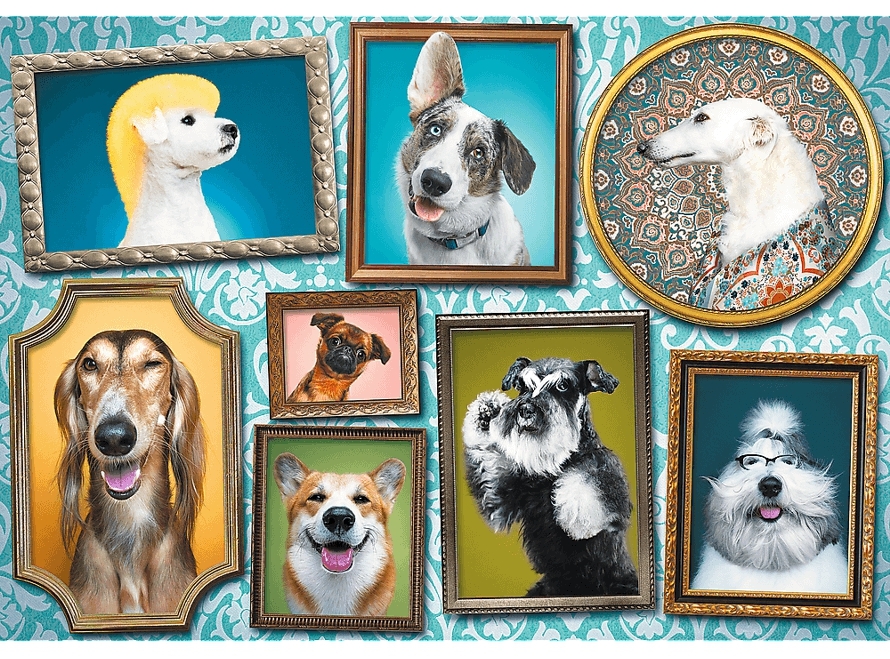 PUZZLE VESELÉ PORTRÉTY PSÍ GALERIE 1000 dílků