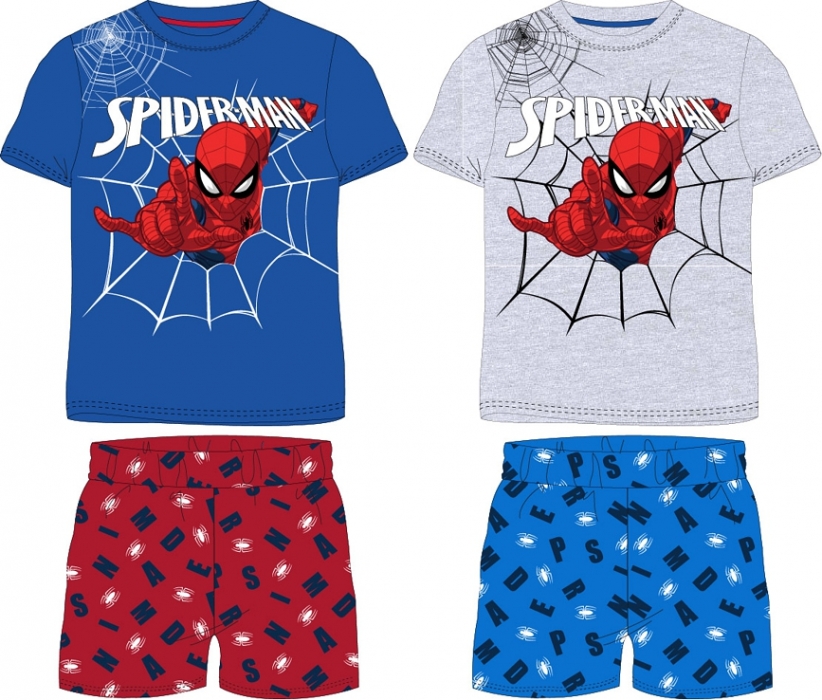 CHLAPECKÉ LETNÍ PYŽAMO SPIDERMAN modré