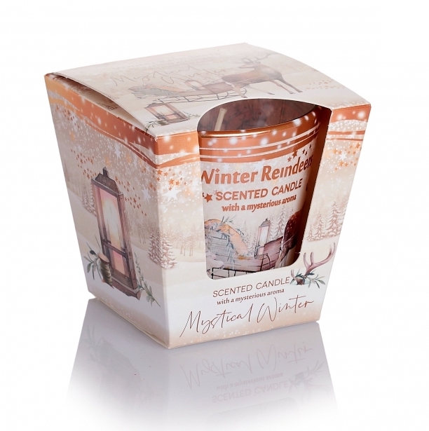 BARTEK SVÍČKA VE SKLE WINTER REINDEERS LET IT SNOW 115g