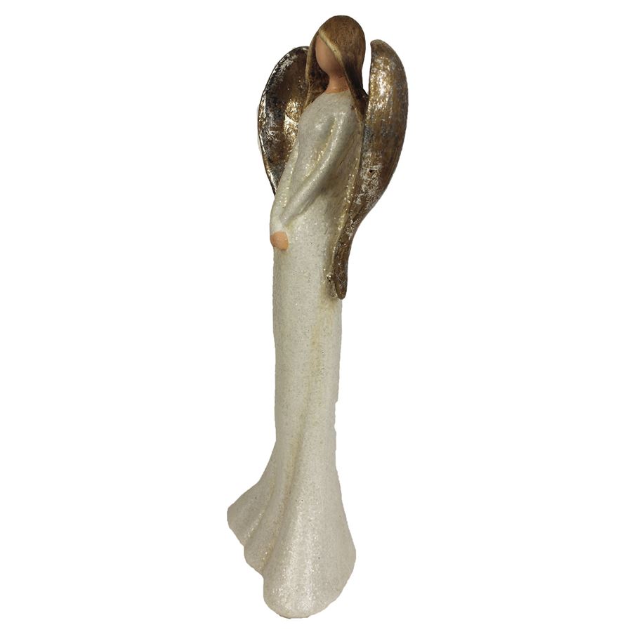 DEKORAČNÍ ANDĚL ZLATÝ 29,3cm