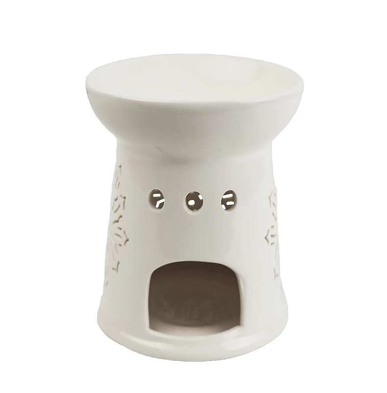 PORCELÁNOVÁ AROMALAMPA BÍLÁ S DEKOREM 13cm