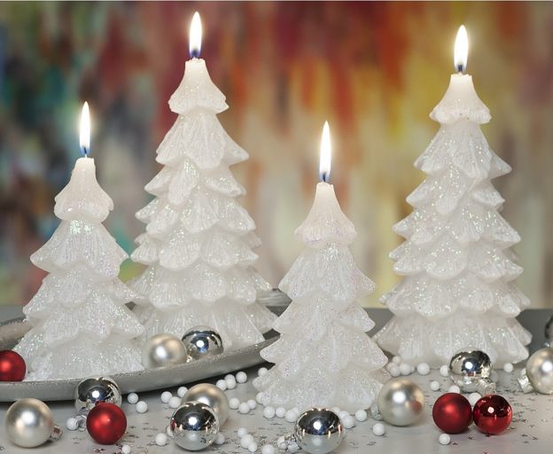 BARTEK SVÍČKA STROMEK BÍLÝ 21x10cm