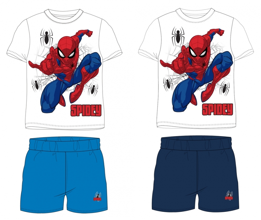 CHLAPECKÉ LETNÍ PYŽAMO SPIDERMAN tmavě modré 128