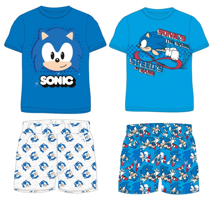 CHLAPECKÉ LETNÍ PYŽAMO SONIC šedé 98