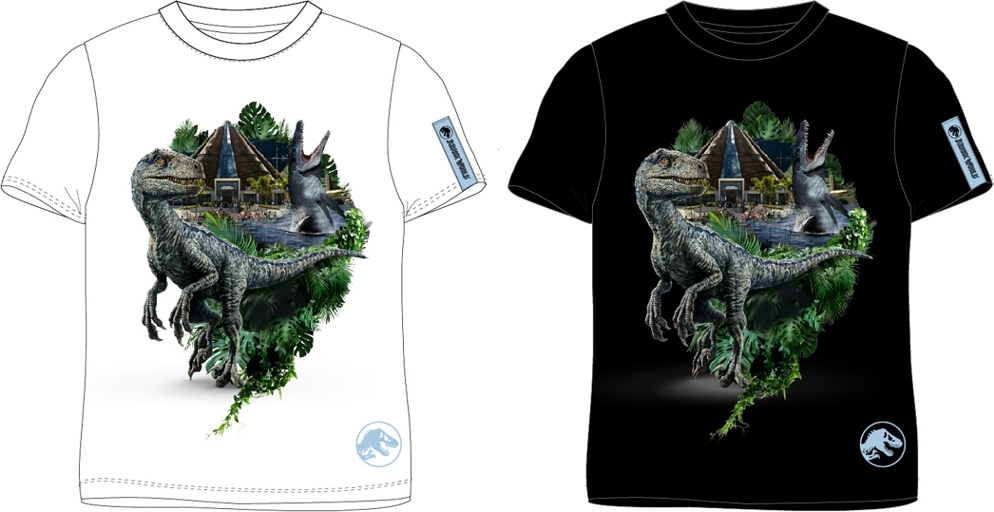 CHLAPECKÉ TRIČKO DINO JURSKÝ SVĚT bílé