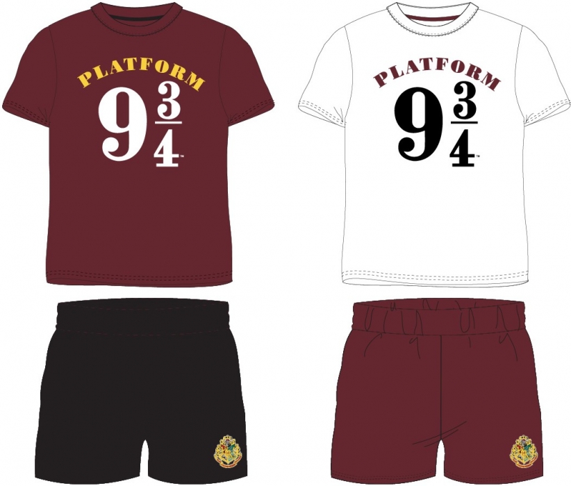 CHLAPECKÉ LETNÍ PYŽAMO HARRY POTTER bílé 164