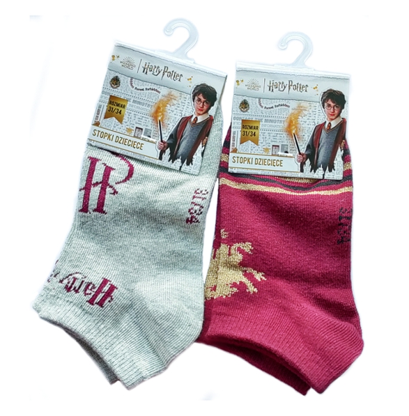 DÍVČÍ KOTNÍČKOVÉ PONOŽKY HARRY POTTER SADA 2 KS 27/30
