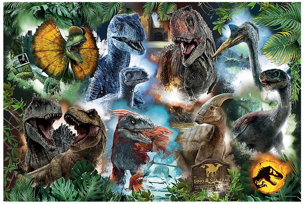 PUZZLE JURSKÝ PARK OBLÍBENÍ DINOSAUŘI 300 dílků