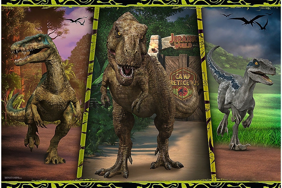 PUZZLE SUPER SHAPE XL DINOSAUŘI JURSKÝ SVĚT 104 dílků