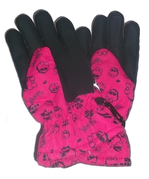 DÍVČÍ ZIMNÍ LYŽAŘSKÉ RUKAVICE MONSTER HIGH růžové 9/10 let