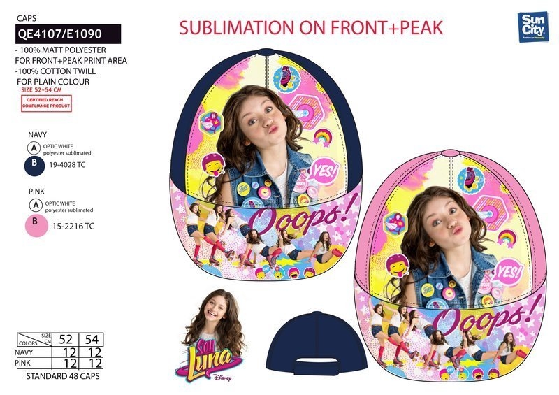 DÍVČÍ KŠILTOVKA SOY LUNA růžová 52