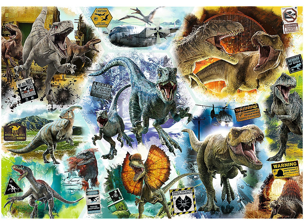 PUZZLE JURSKÝ SVĚT PO STOPÁCH DINOSAURŮ 1000 dílků