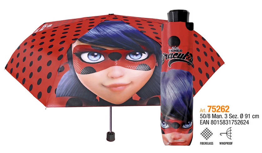SKLÁDACÍ DEŠTNÍK LADYBUG, KOUZELNÁ BERUŠKA