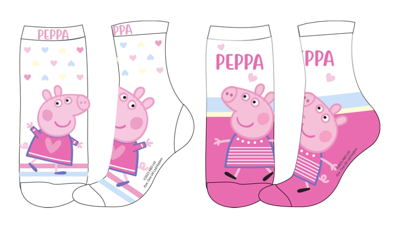 DÍVČÍ PONOŽKY PRASÁTKO PEPPA PIG bílé 31/34
