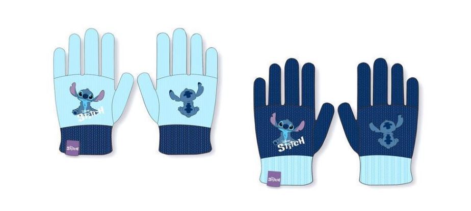 DĚTSKÉ RUKAVICE UNISEX DISNEY STITCH světle modré uni