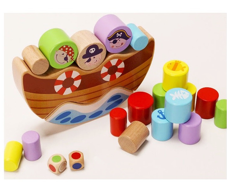 WOODEN TOYS BALANČNÍ HRA LOĎ