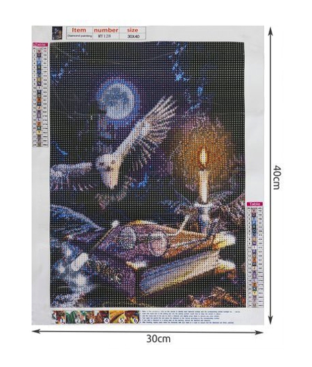 MALATEC DIAMANTOVÁ VYŠÍVACÍ MOZAIKA 5D SOVA 30x40cm