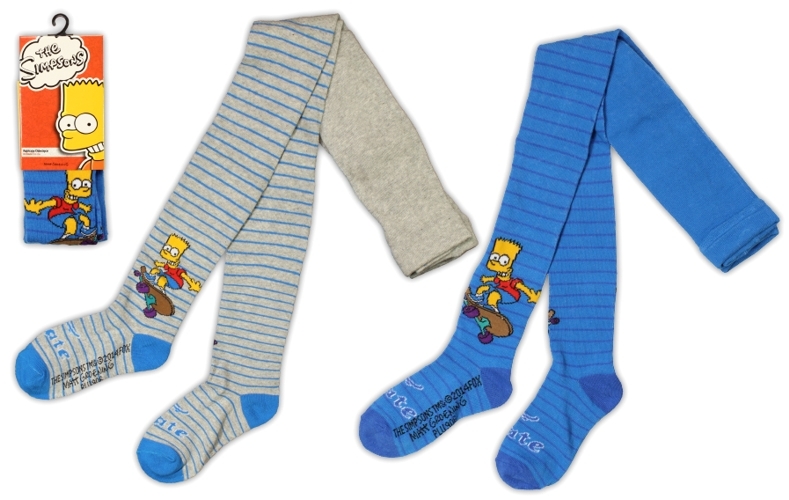 CHLAPECKÉ PUNČOCHÁČE BART SIMPSON šedé 110/116