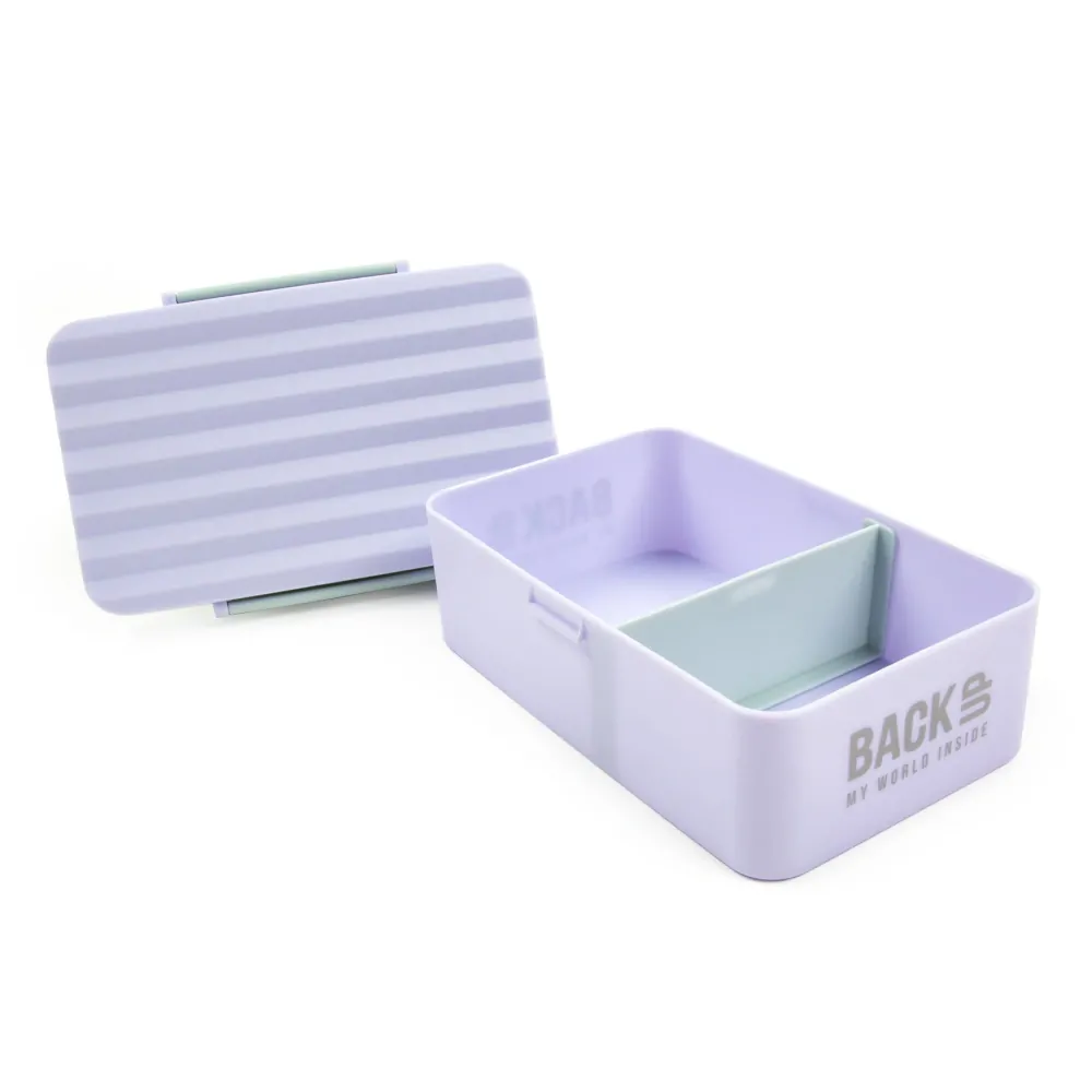 Backup svačinový box s přihrádkou fialový