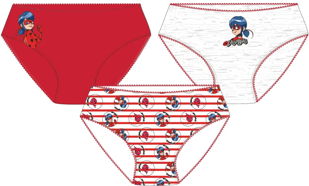 Dívčí kalhotky Ladybug, Kouzelná Beruška sada 3 ks