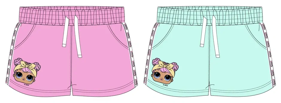 Dívčí šortky Lol Surprise mátové