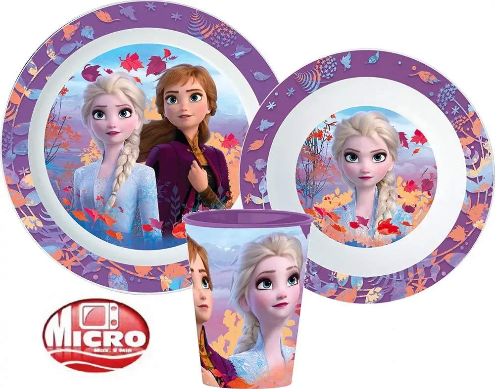Jídelní sada s pohárkem Disney Frozen fialová