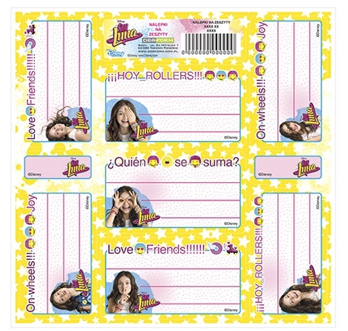 SAMOLEPKY - JMENOVKY NA SEŠITY SOY LUNA