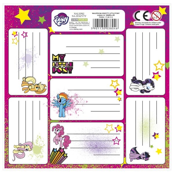 SAMOLEPKY - JMENOVKY NA SEŠITY MY LITTLE PONY
