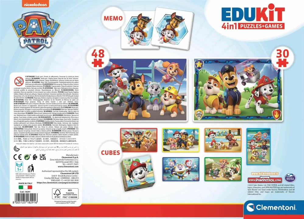 Edukit soubor her 4 v 1 Paw Patrol