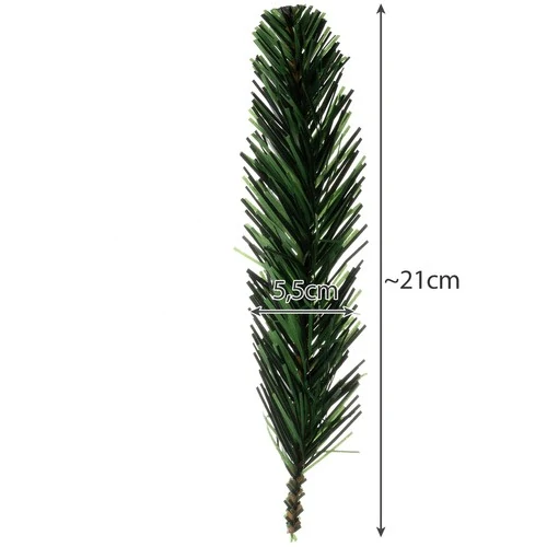 Ruhhy umělé smrkové větvičky k dekoraci 21cm sada 40 ks