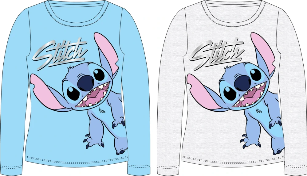 Dívčí tričko Disney Stitch světle šedé