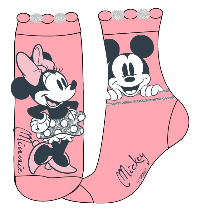 Dívčí ponožky Disney Minnie a Mickey Mouse sada 2 ks