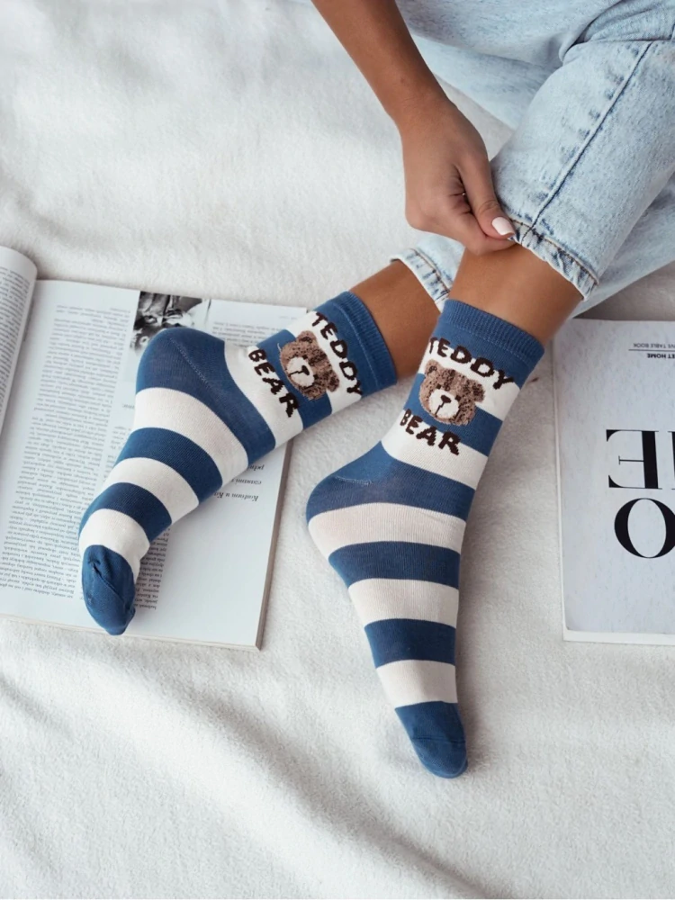 Dámské ponožky Teddy Bear modré