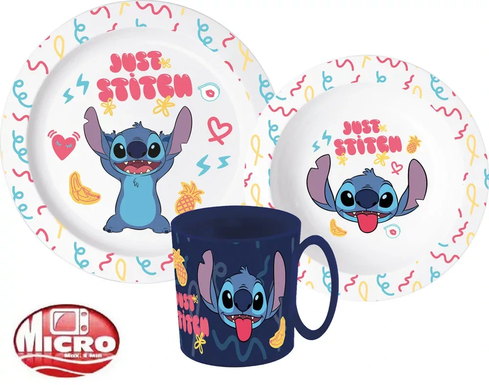 Jídelní sada s hrnkem Disney Stitch