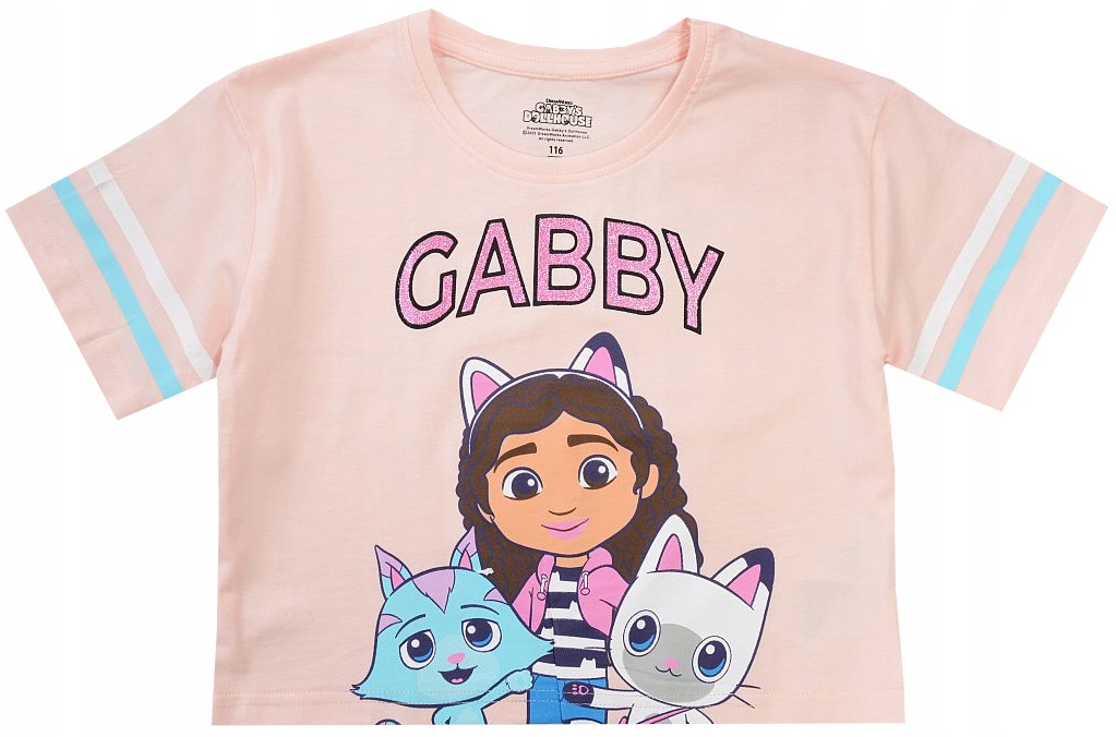 Dívčí tričko Crop Top Gabby´s Dollhouse růžové