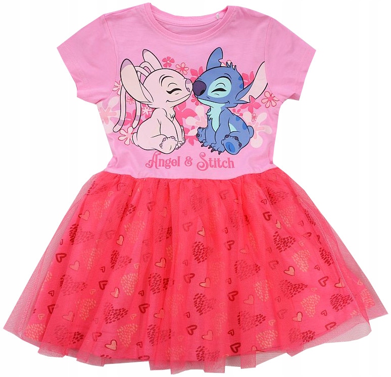 Dívčí šaty s tylem Stitch 104