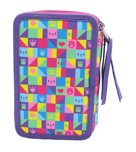 Školní třípatrový plně vybavený penál Gabby´s Dollhouse + sáček zdarma