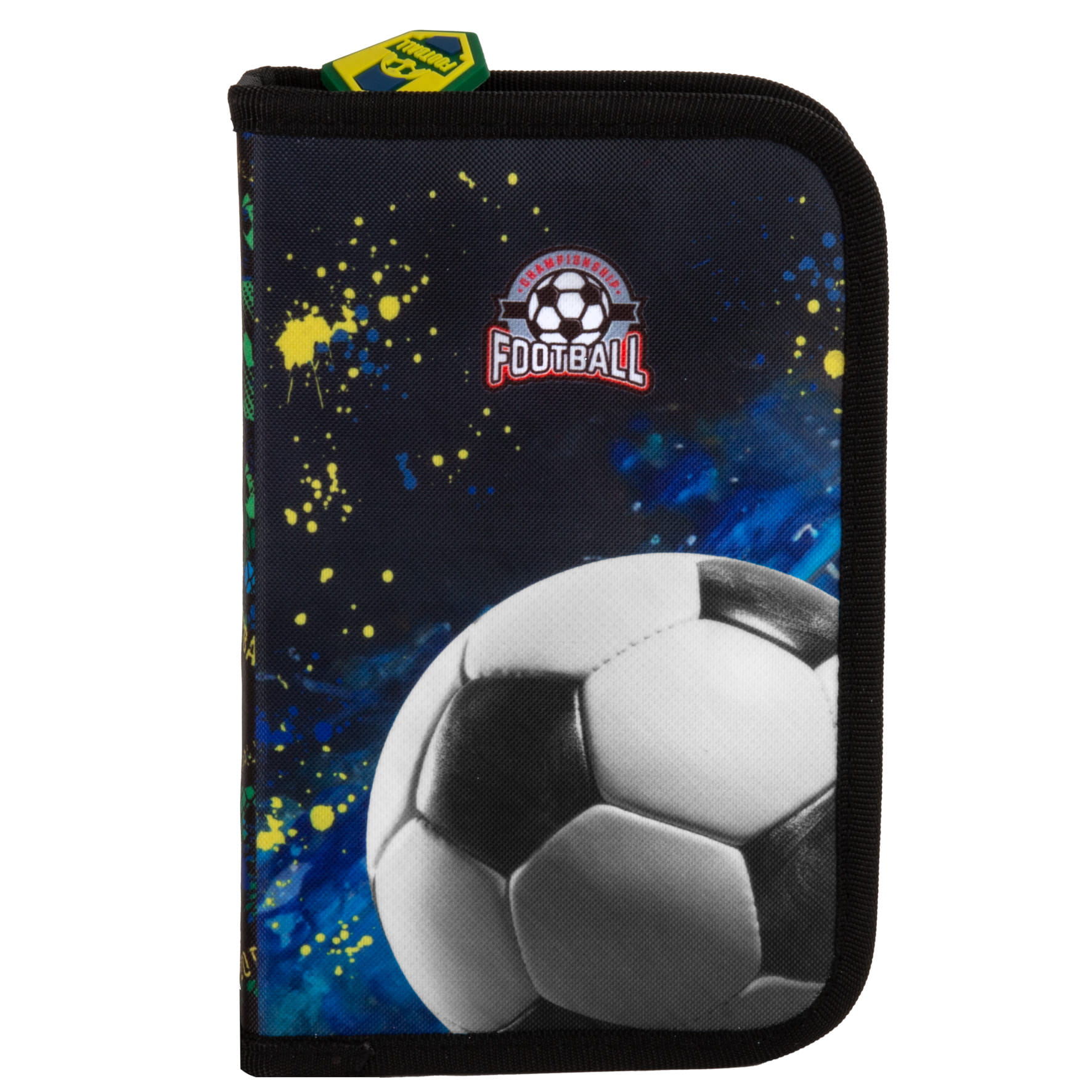 Školní jednopatrový penál plně vybavený fotbal