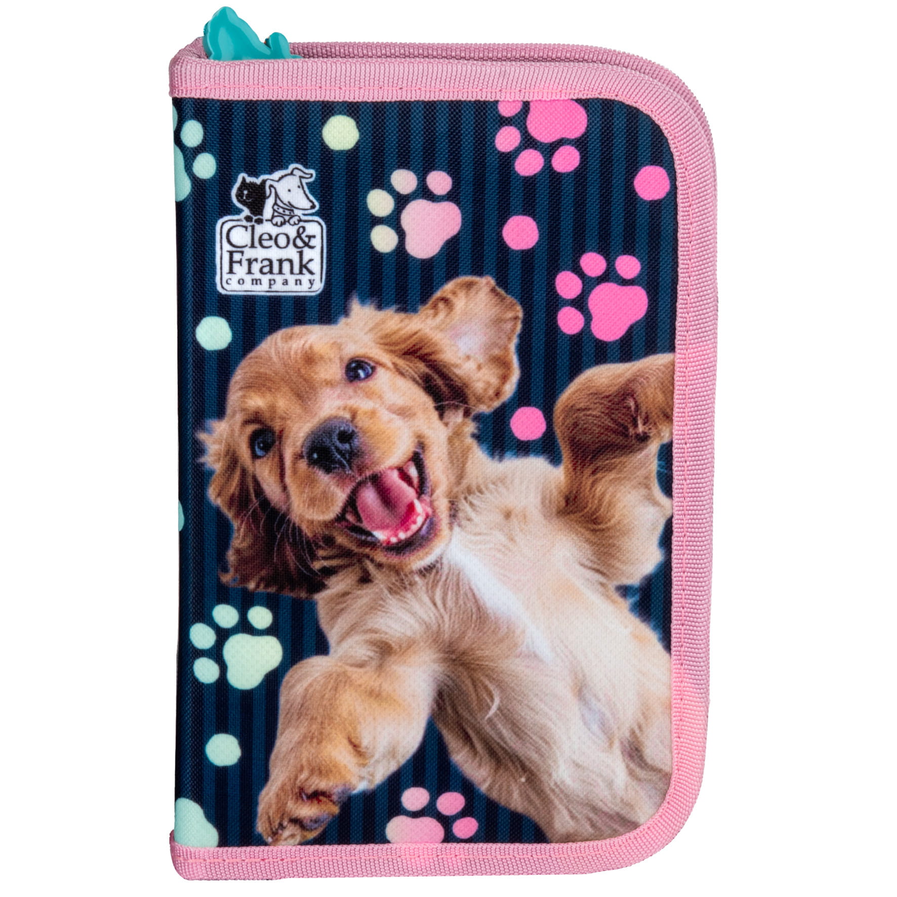 Školní jednopatrový penál plně vybavený Cleo a Frank pejsek