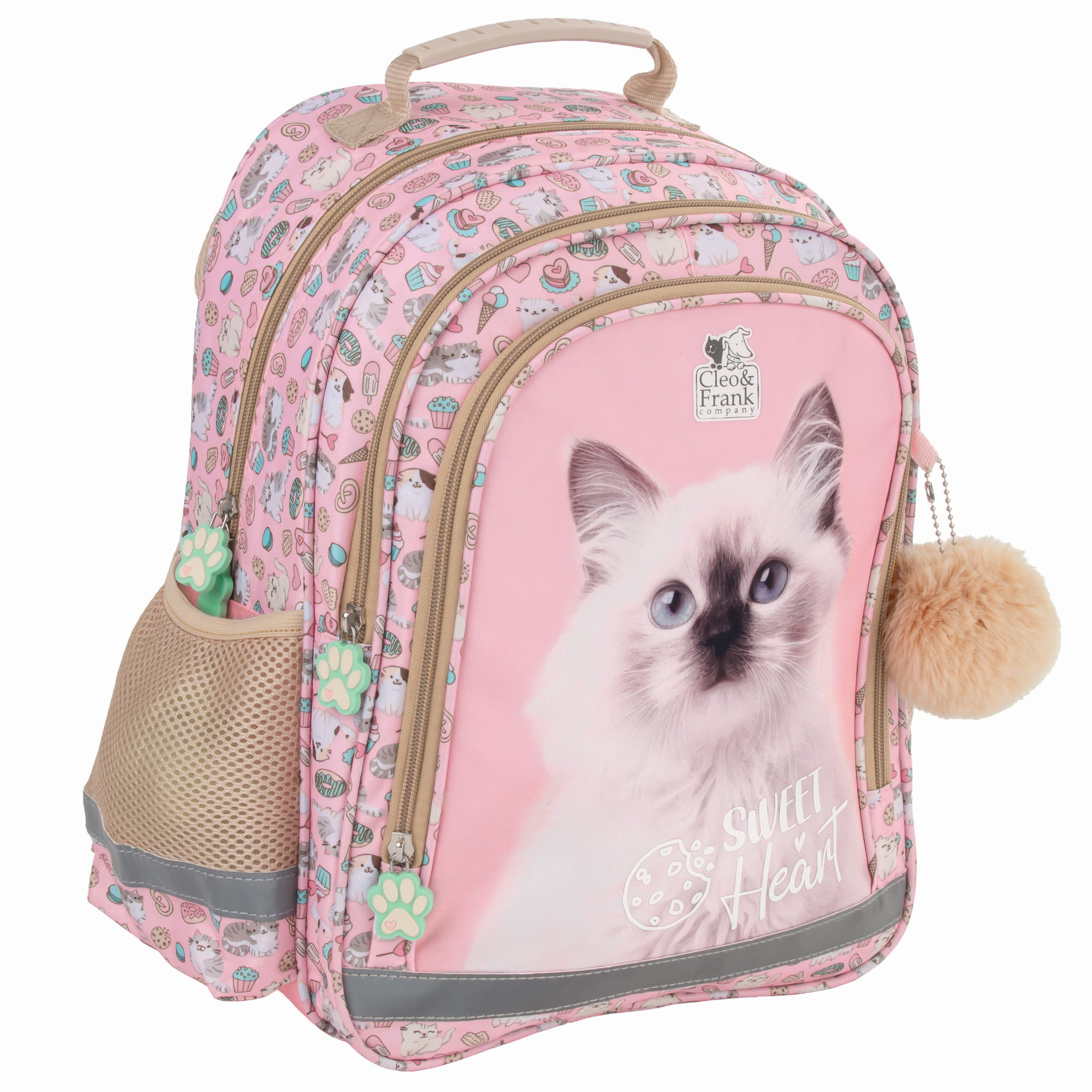 Zvýhodněná školní sada s batohem Cleo a Frank kočka 8ks
