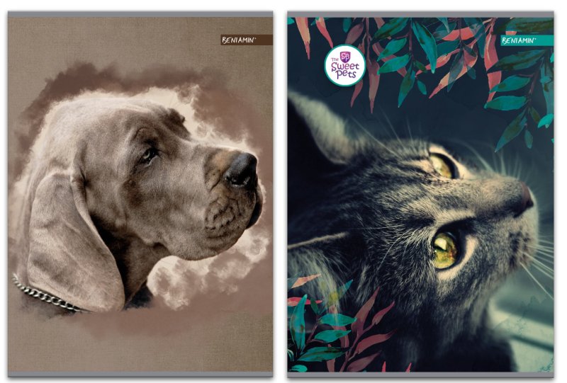 Sešit A5 Sweet Pets pejsek 80 listů, čtverečkovaný