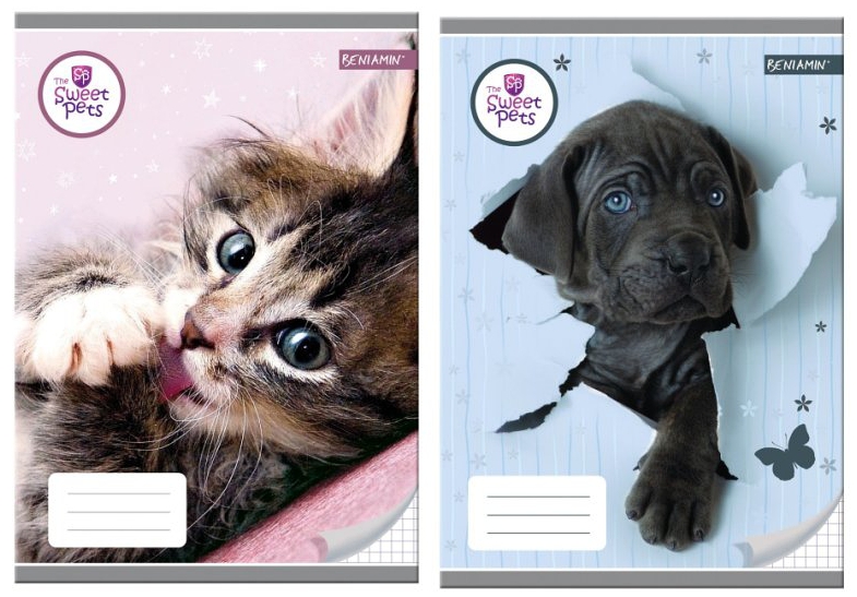 Sešit A5 Sweet Pets kočka 32 listů, čtverečkovaný