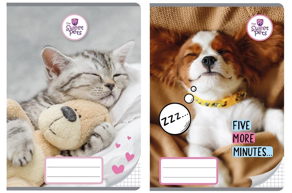 Sešit A5 Sweet Pets pejsek 32 listů, čtverečkovaný