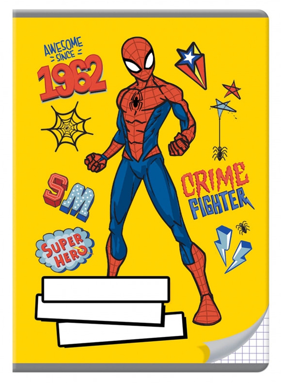 Sešit A5 Spiderman 32 listů, čtverečkovaný, sada 2ks
