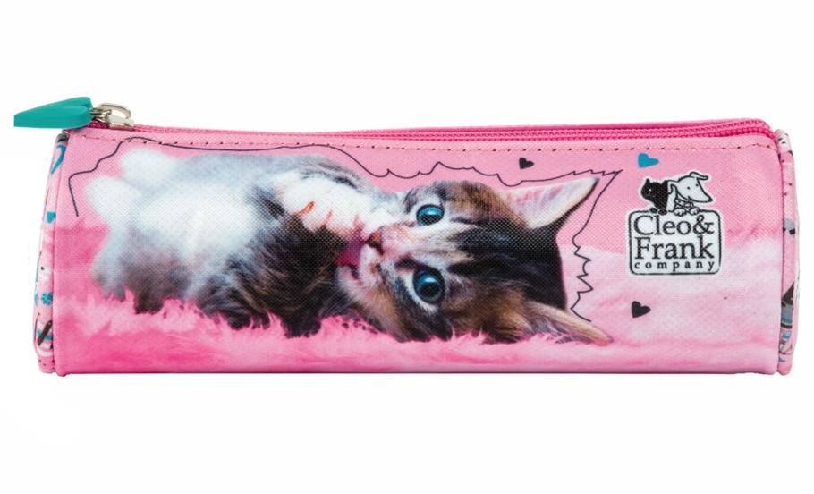 Kulatý penál Cleo a Frank kočka