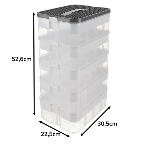 Kruzzel úložný box na hračky, stavebnici 5 pater